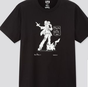 NWT Pokemon x Daniel Arsham UT Black Graphic Tee